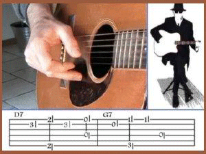 right hand screen shot - learn how to play blues guitar