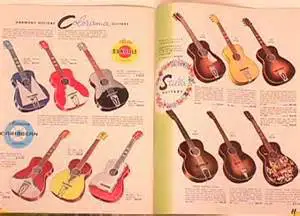 Sears Catalog With Stella Range Of Guitars and Prices