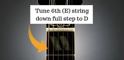 Open D guitar Tuning Step 1