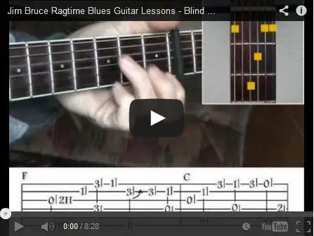 acoustic blues guitar lesson sright hand close up
